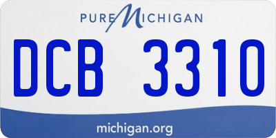 MI license plate DCB3310