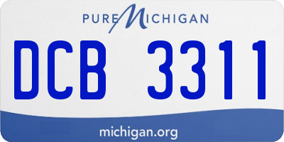 MI license plate DCB3311
