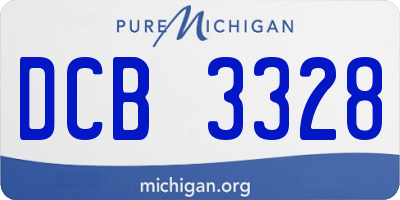 MI license plate DCB3328