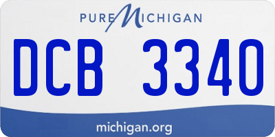MI license plate DCB3340