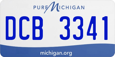 MI license plate DCB3341