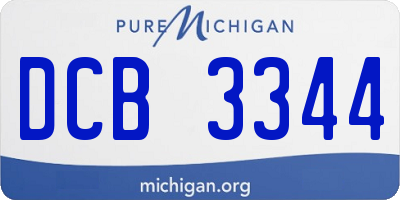 MI license plate DCB3344