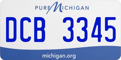 MI license plate DCB3345