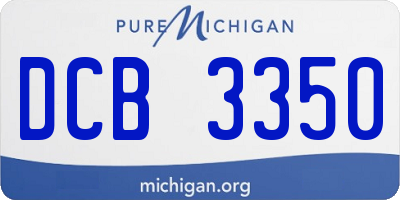 MI license plate DCB3350