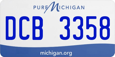 MI license plate DCB3358
