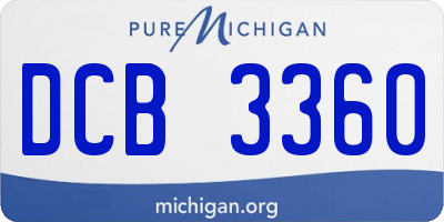 MI license plate DCB3360