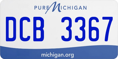 MI license plate DCB3367