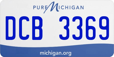 MI license plate DCB3369