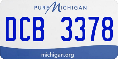 MI license plate DCB3378