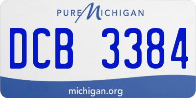 MI license plate DCB3384