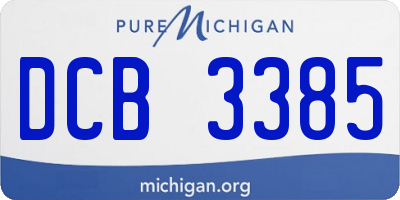 MI license plate DCB3385
