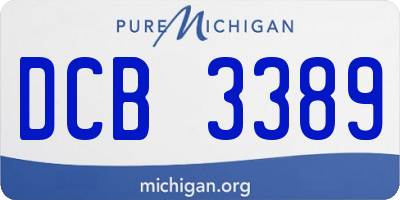 MI license plate DCB3389