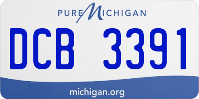 MI license plate DCB3391