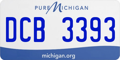 MI license plate DCB3393