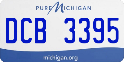 MI license plate DCB3395