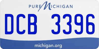 MI license plate DCB3396