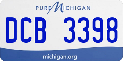 MI license plate DCB3398