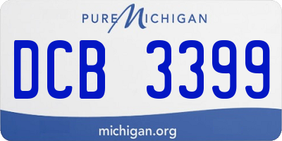 MI license plate DCB3399