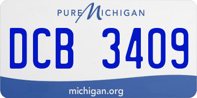 MI license plate DCB3409