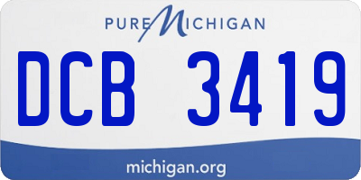 MI license plate DCB3419