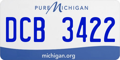 MI license plate DCB3422