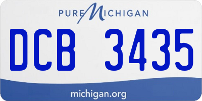 MI license plate DCB3435