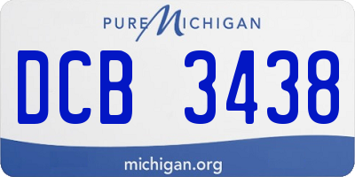 MI license plate DCB3438