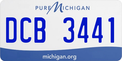MI license plate DCB3441