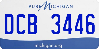 MI license plate DCB3446