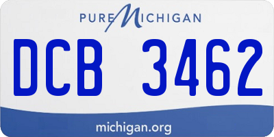MI license plate DCB3462