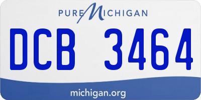 MI license plate DCB3464