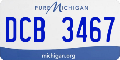 MI license plate DCB3467