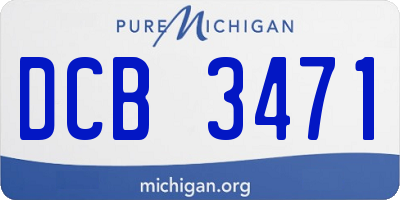 MI license plate DCB3471