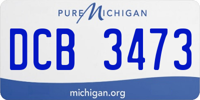 MI license plate DCB3473