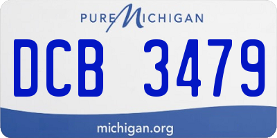 MI license plate DCB3479