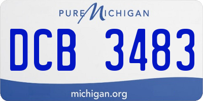 MI license plate DCB3483