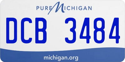 MI license plate DCB3484