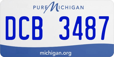 MI license plate DCB3487