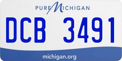 MI license plate DCB3491