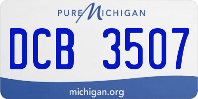 MI license plate DCB3507