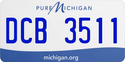 MI license plate DCB3511