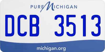 MI license plate DCB3513