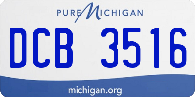 MI license plate DCB3516
