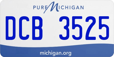 MI license plate DCB3525