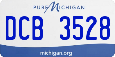 MI license plate DCB3528