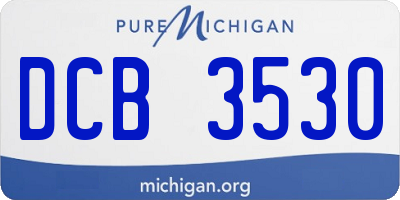 MI license plate DCB3530
