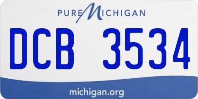 MI license plate DCB3534