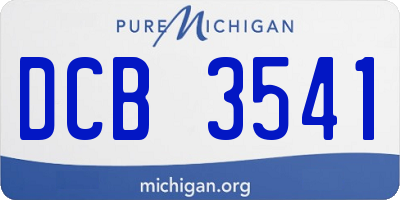 MI license plate DCB3541