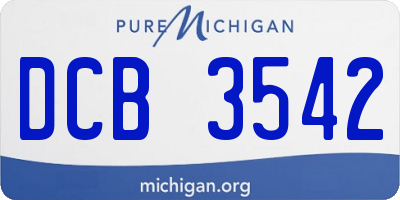 MI license plate DCB3542