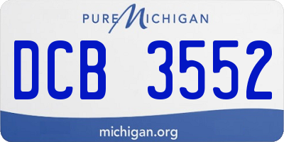 MI license plate DCB3552